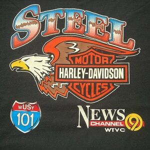 Harley Davidson Ride to Give Graphic TShirt Black Size Large